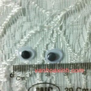 Cặp mắt thú đen bầu dục dài 8mm TM3-1