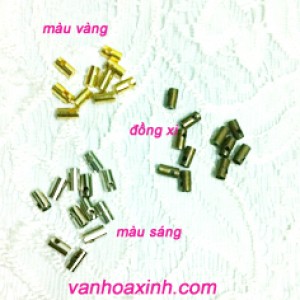 Khoen trụ kim loại 6mm (lỗ 2.5mm) vàng óng MKC83-12